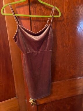 Forever 21 Mauve Velvet Mini Dress